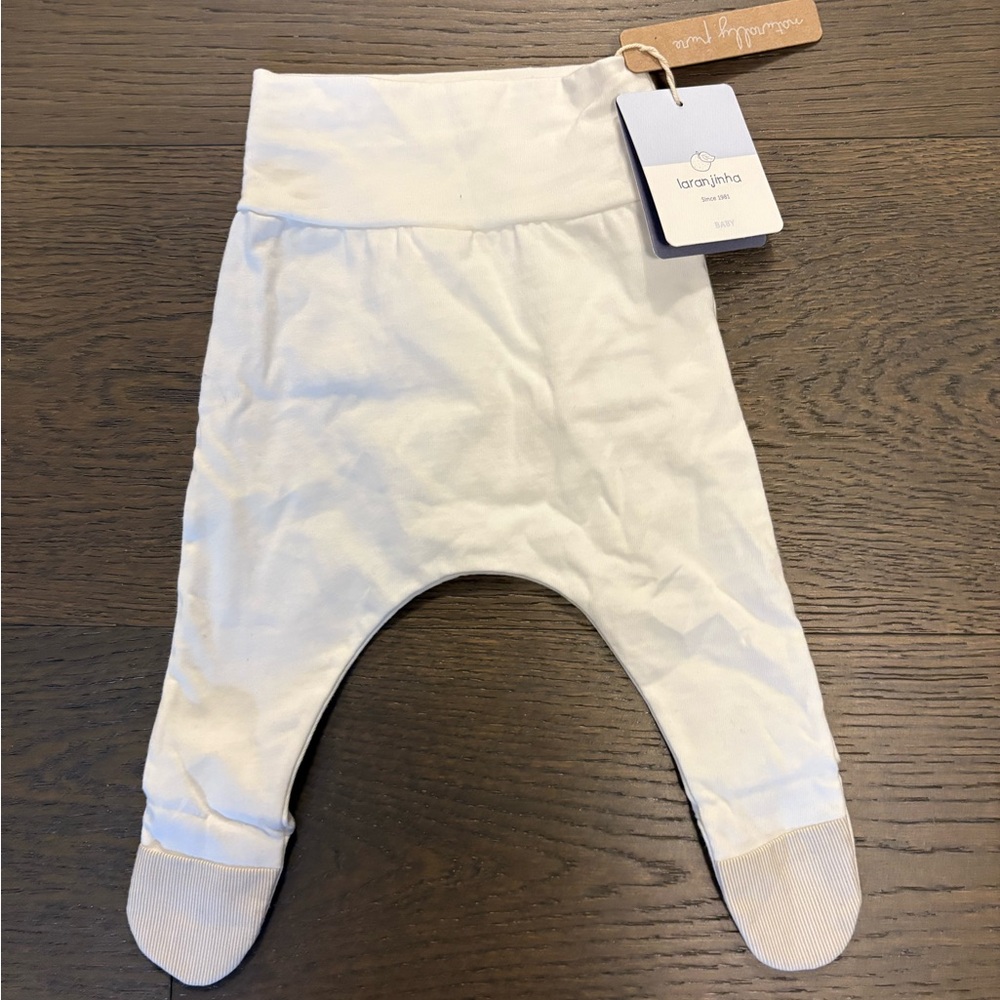 Organic cotton baby pants 0-3M from Portugal NWT